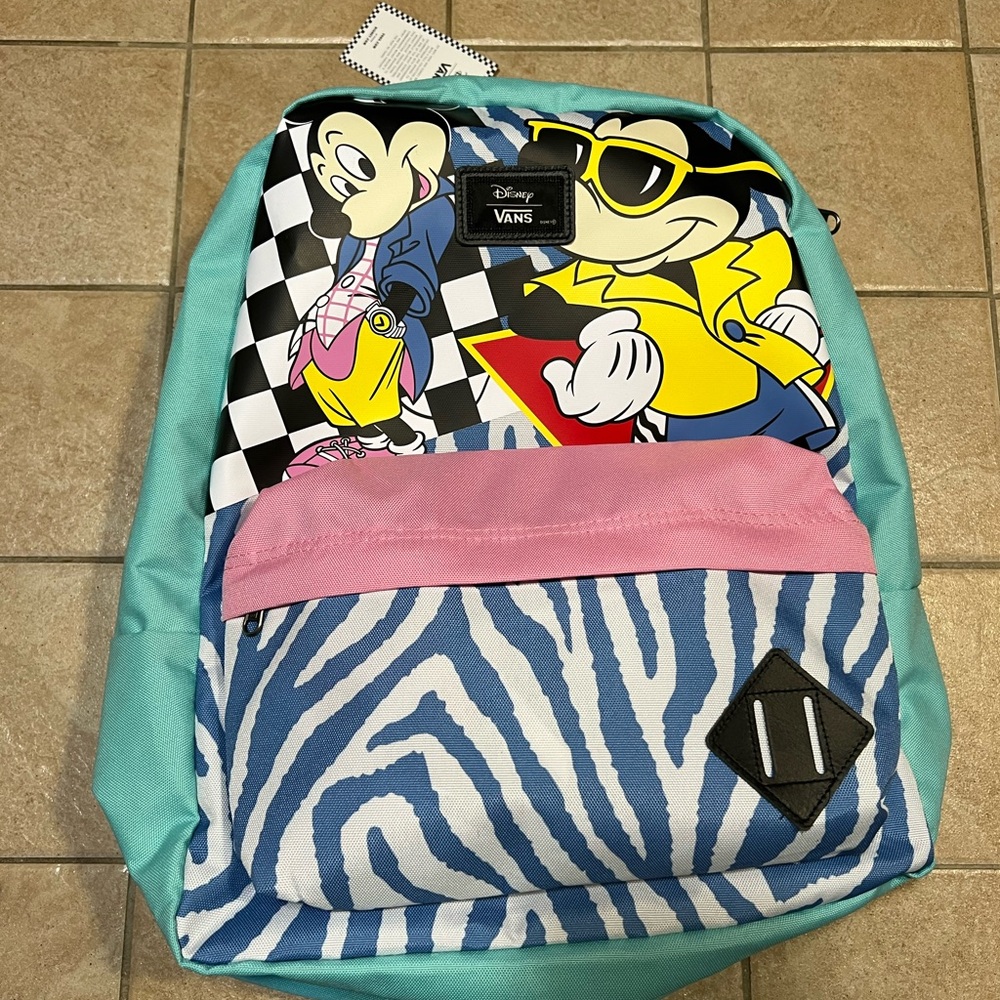 Vans Disney 90s inspo Backpack - Blue, Pink, Black